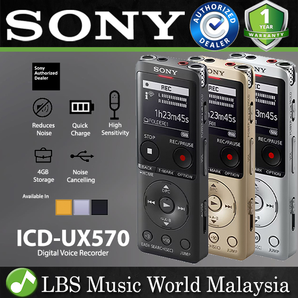 Sony ICD-UX570F Light Weight Voice Recorder with Build in Mic for