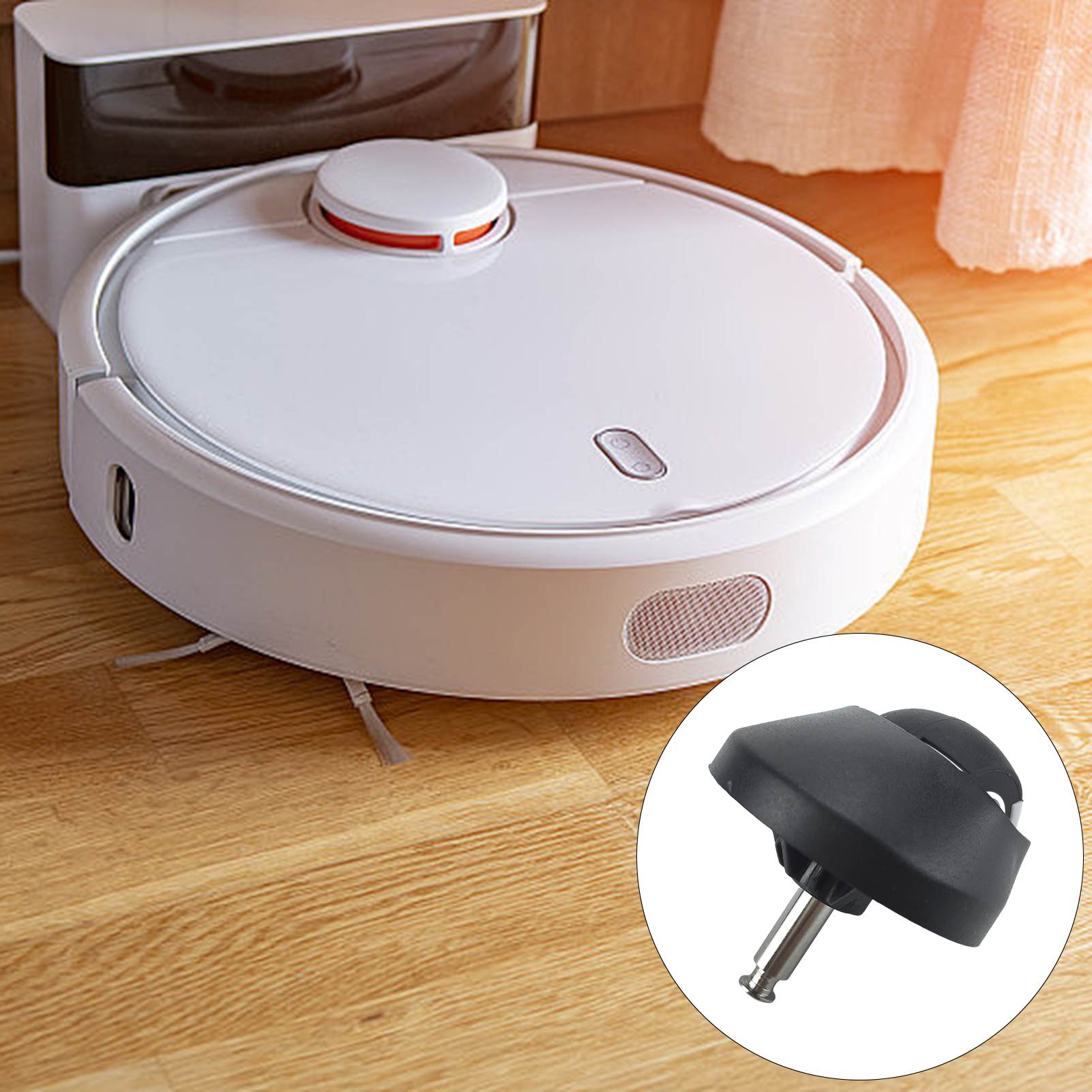 Qinzhai®Robot quét nhà Bánh xe robot quét nhà bánh xe phổ quát thay thế phổ biến bánh xe cho EUFY Robovac 11S/30 trơn trượt Máy hút bụi bánh xe