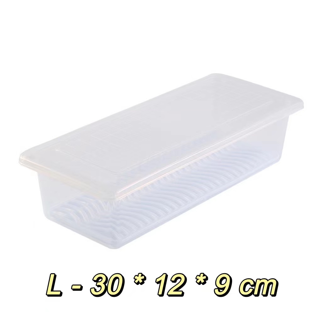 Dudumart Kitchen Rectangular Refrigerator Drainage Storage Box Plastic