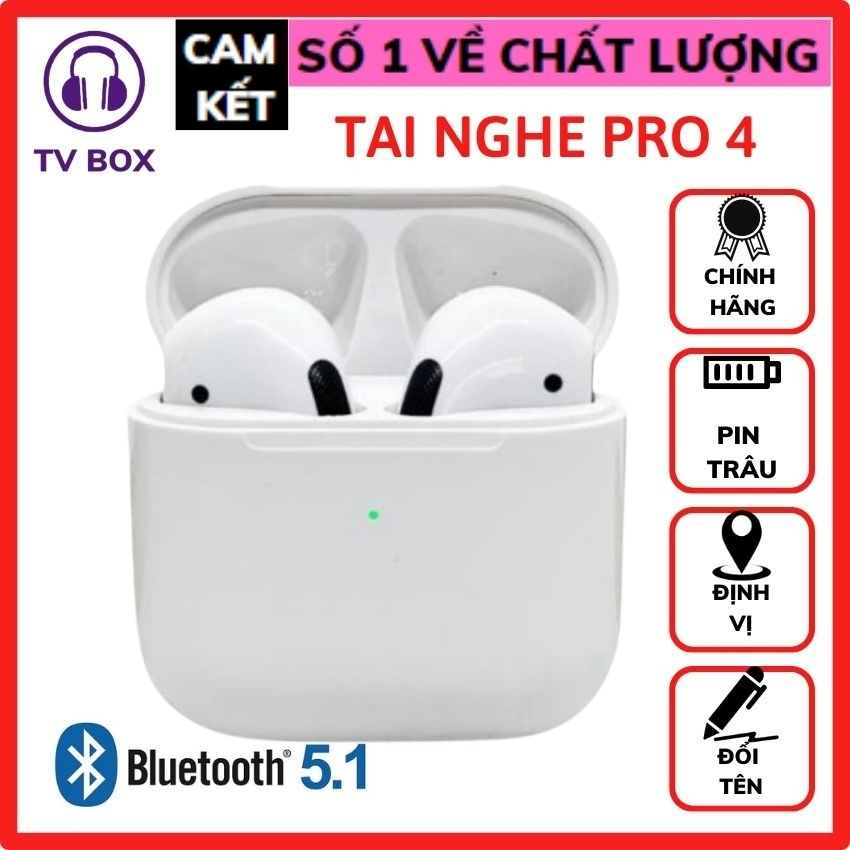 Tai nghe Bluetooth P.RO4 LTV BOX, Pin Trâu âm bass cực tốt, Đàm thoại sắc nét, Đổi Tên Định Vị Dùng Cho IOS – Android