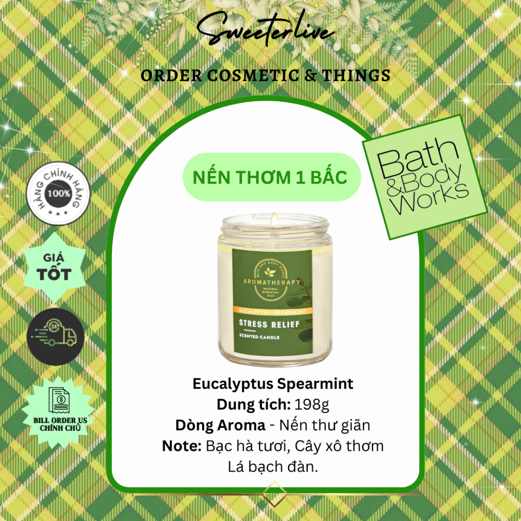 Nến thơm 1 Bấc Bath and Body Works - 198g