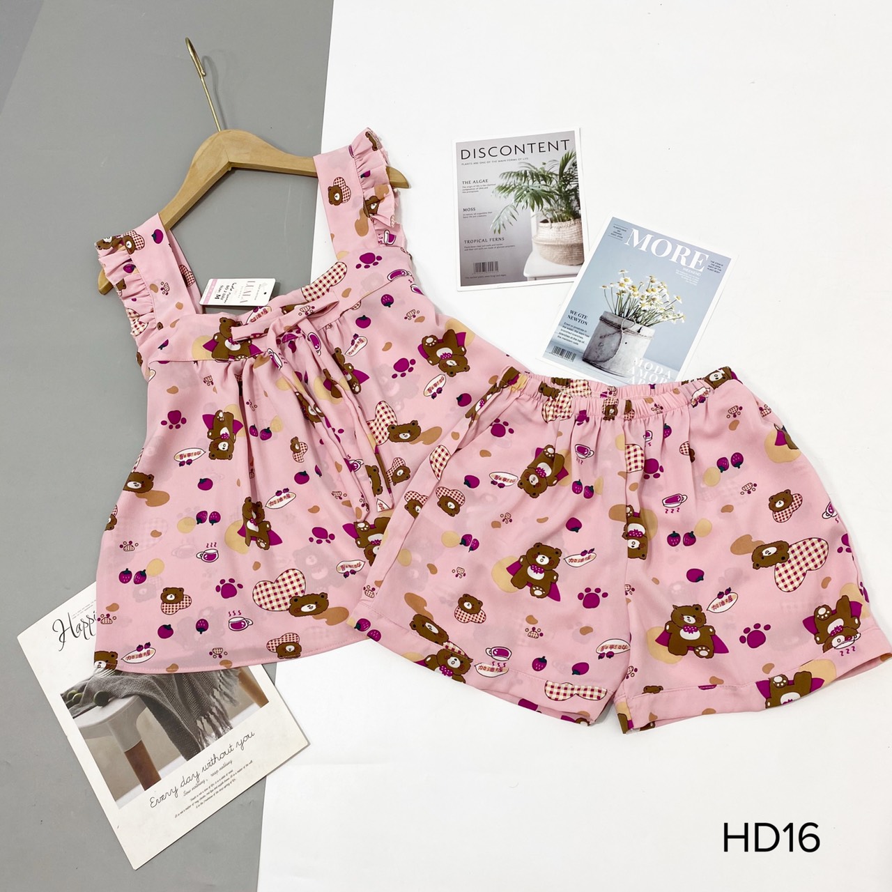 Bộ pizama đùi lụa satin cao cấp có size