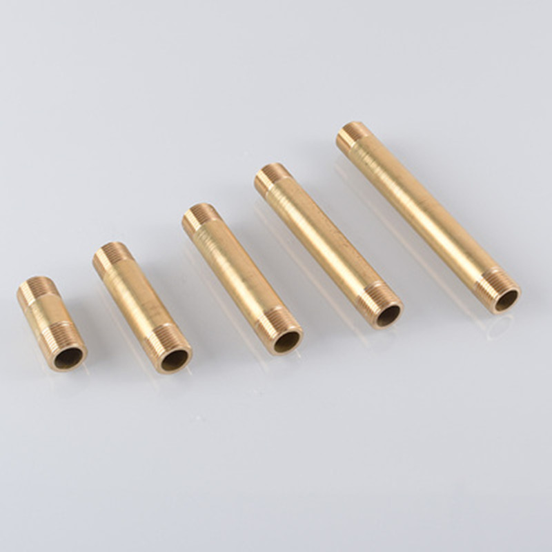 1/2 extension pipe double external wire direct seamless pipe copper pipe external thread extension thread copper joint fittings