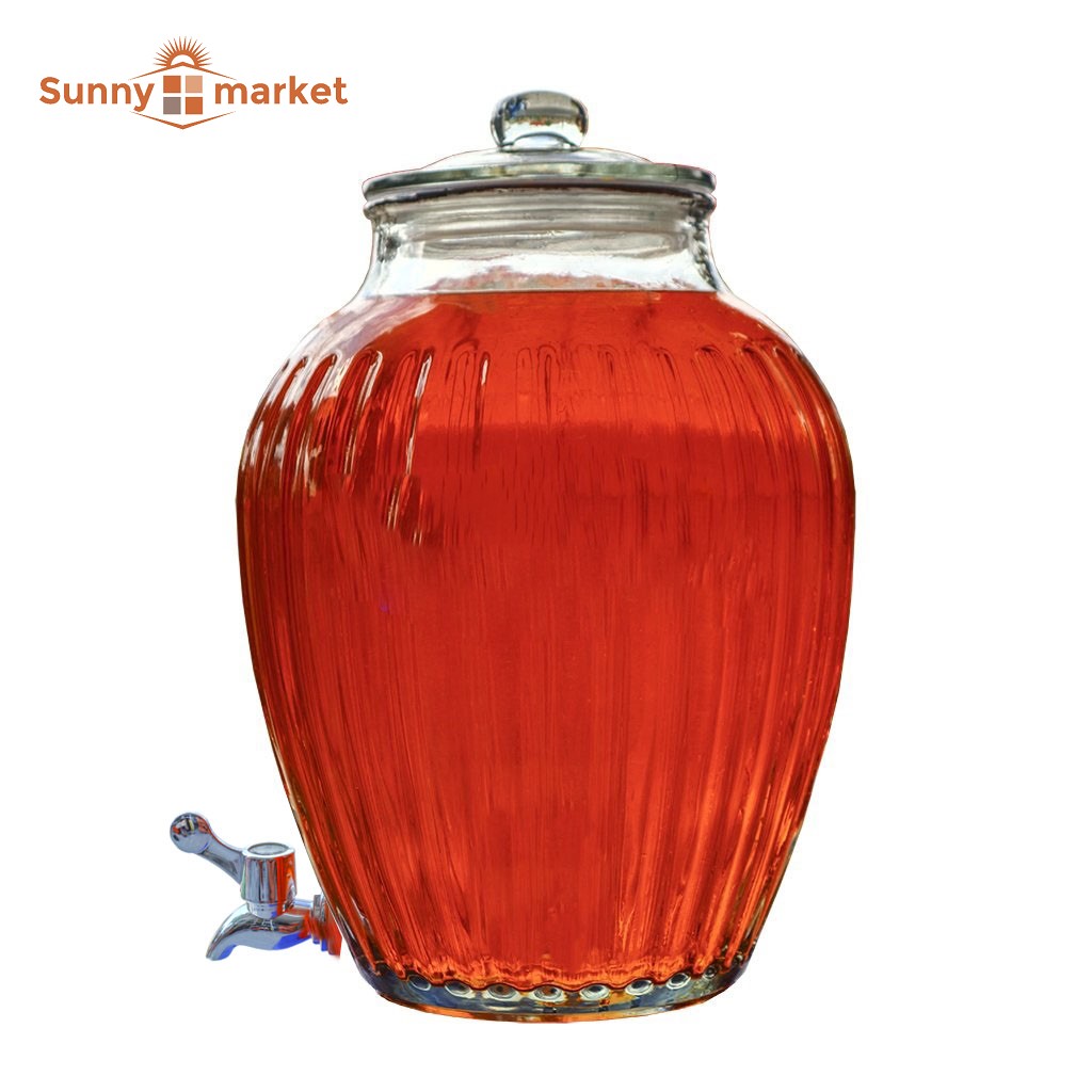 Bình ngâm sâm thủy tinh 217 dung tích 17 lít có van