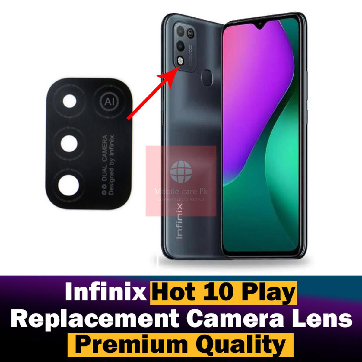 Infinix Hot 10 Play Replacement Back Camera Lens Glass For Infinix Hot 10 Play