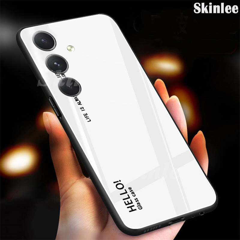 Phone case For Samsung Galaxy M35 Back cover Gradient Tempered Glass Protector Mirror Hard Cover For Samsung Galaxy M35 Cover cases.