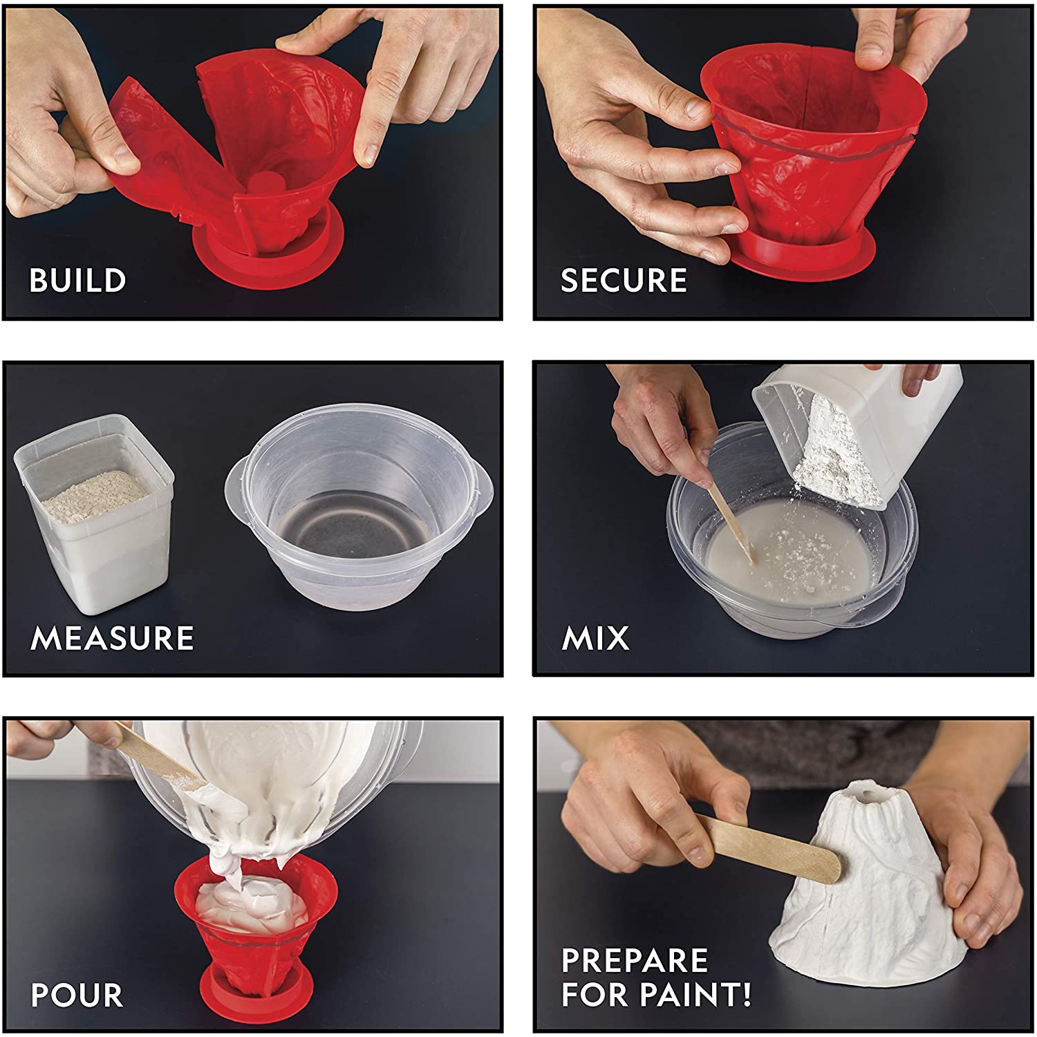 Build an Erupting Volcano with this Volcano Kit for Kids National Geographic Volcano Science Kit Multiple Eruption Experiments to Try Great for Science Projects 