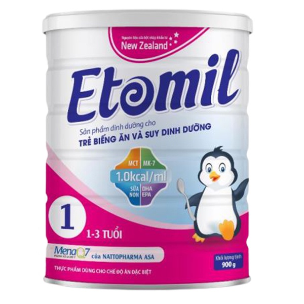 (HSD T2-2026) (Mẫu Mới) Sữa Bột Etomil Kid AZ - Hộp 900g (Từ 1 - 10 Tuổi).