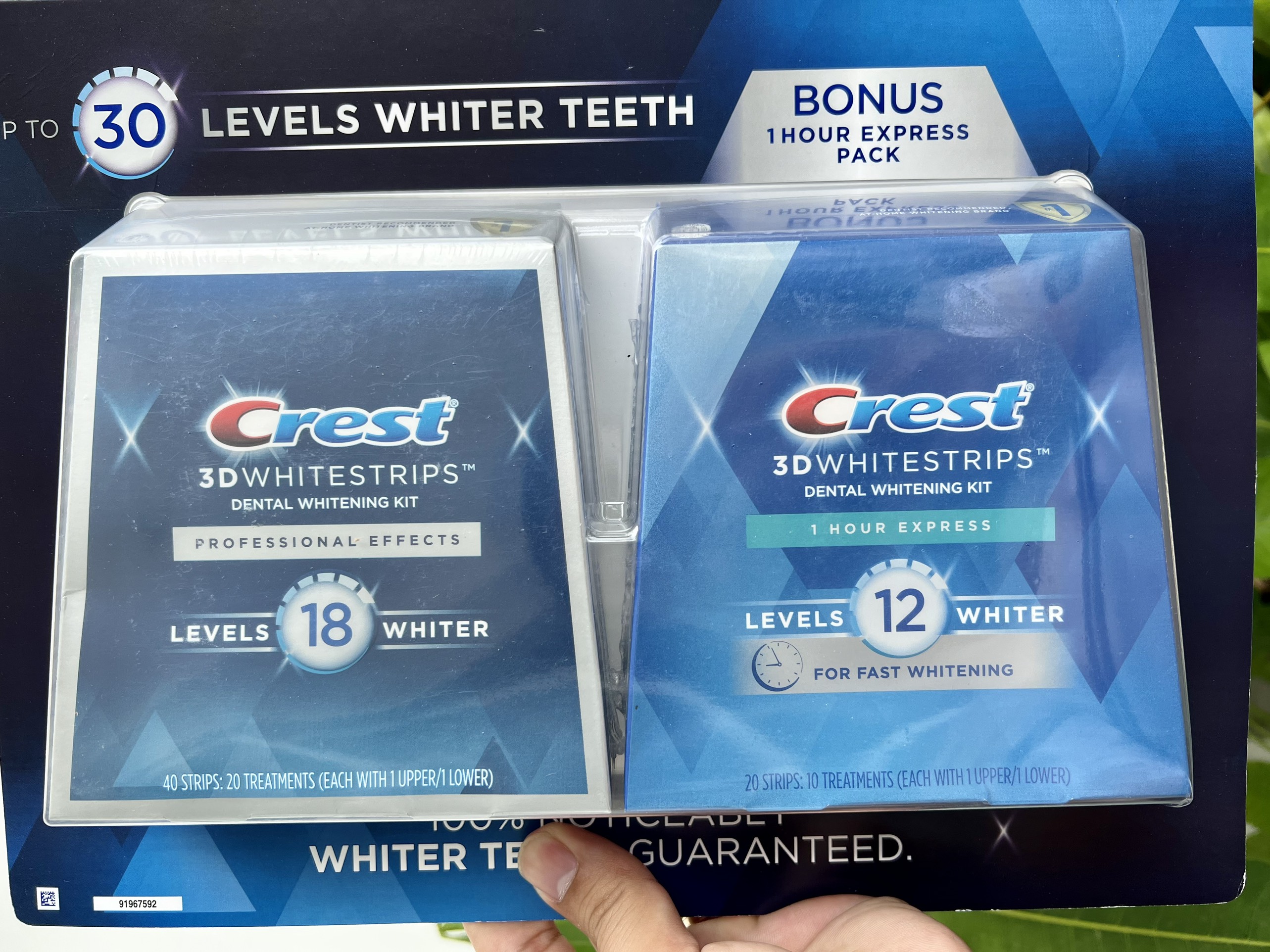 Miếng dán trắng răng Crest 3D Whitestrips/ Mỹ