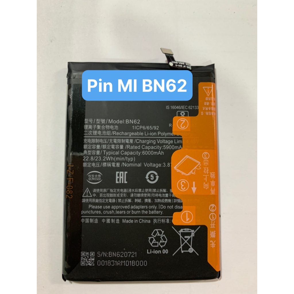pin xiaomi BN62 REDMI 9T