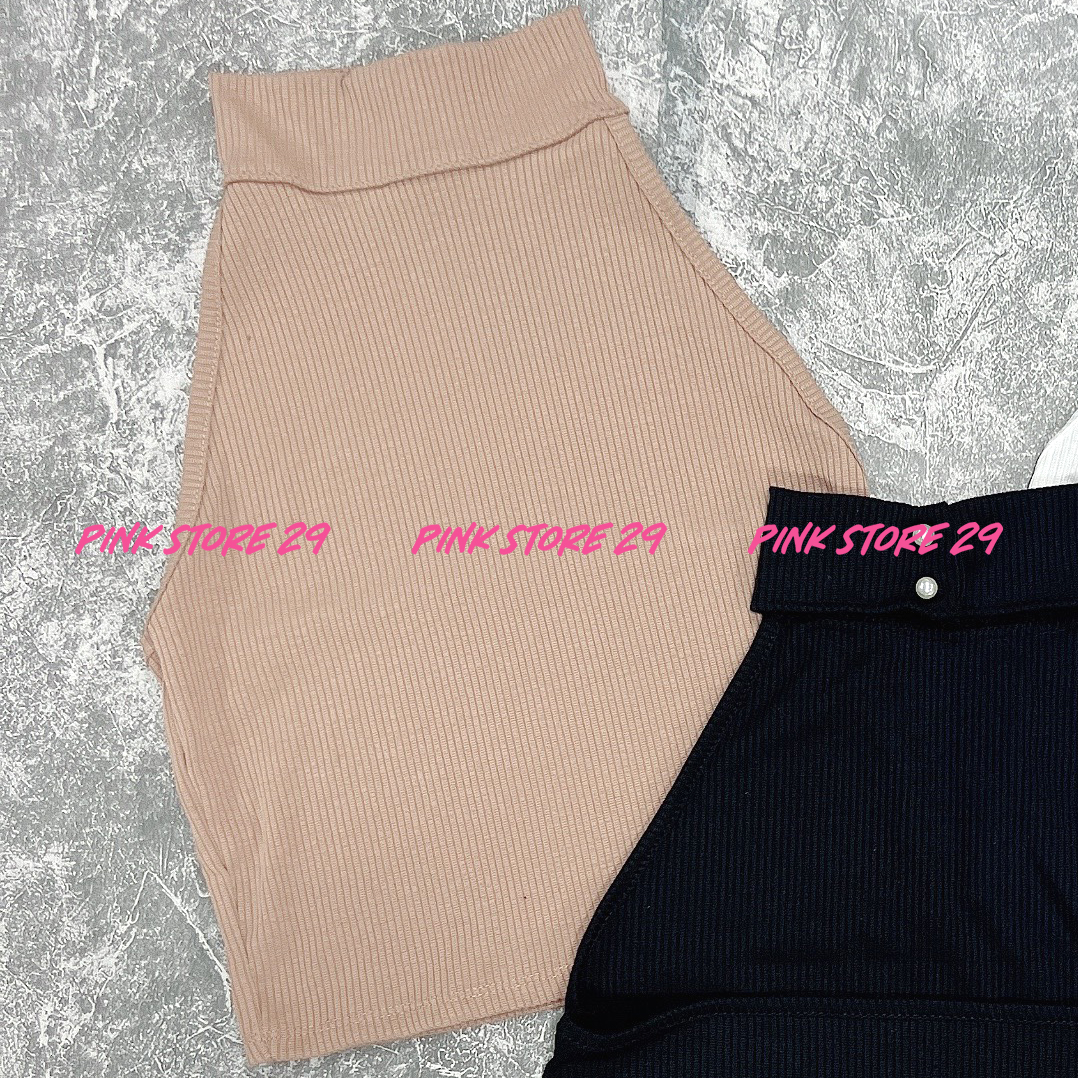 Áo croptop yếm cài cúc ngọc A5062