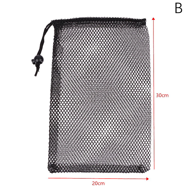 Black Durable Nylon Mesh Drawstring Bag Storage Multi Home Travel Laundry BagLivest. 