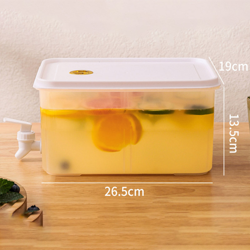 5L large capacity cold kettle Tap cold kettle water tank Thickened plastic material Cold bucket With faucet Household juice bucket