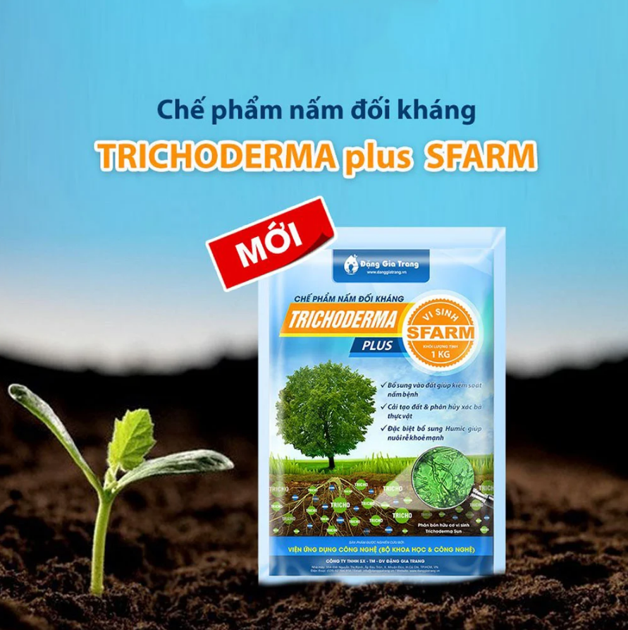 Chế phẩm nấm đối kháng Trichoderma plus Sfarm - Gói 1kg