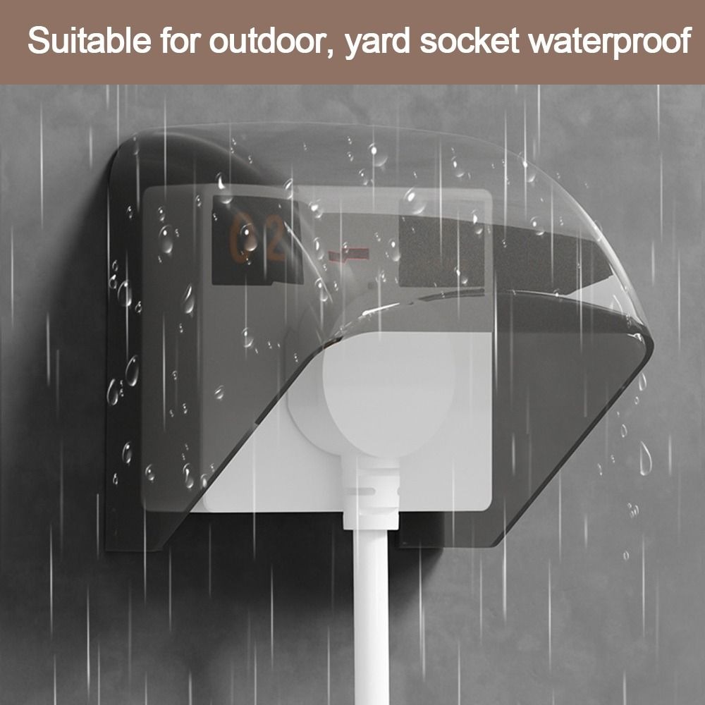 86 Type Electrical Socket Cover Outdoor Waterproof Socket Cover Rainproof Plug Cover Charging Pile Socket Protection Cover 86 Type Electrical Socket Cover Wall Socket Rainproof Cover Ground Socket Waterproof Box Socket Switch Protection Cover Electric