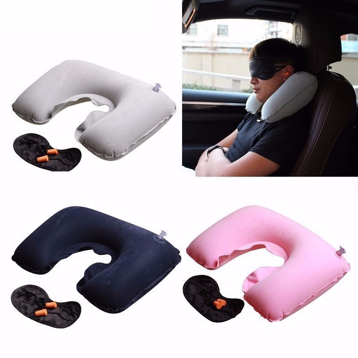 (SỈ) Bộ 3 Món Gối Ngủ Hơi Du Lịch