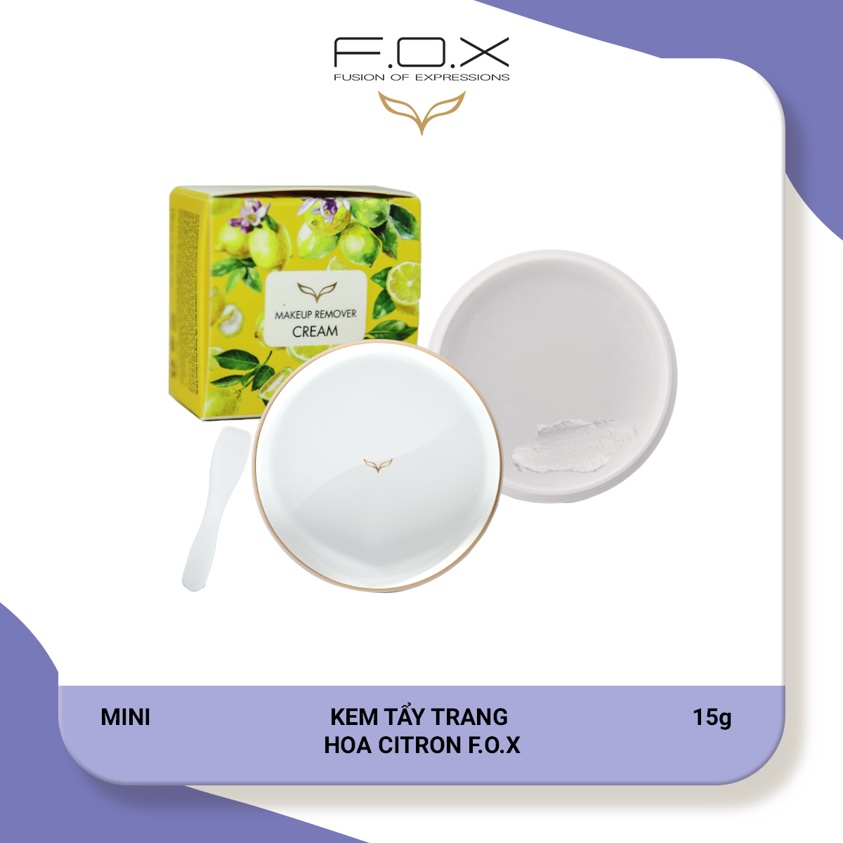 [Hàng Nhập Khẩu] Kem Tẩy Trang Mini Hoa Citron F.O.X 15gram - FOX Mỹ phẩm thiên nhiên thumbnail