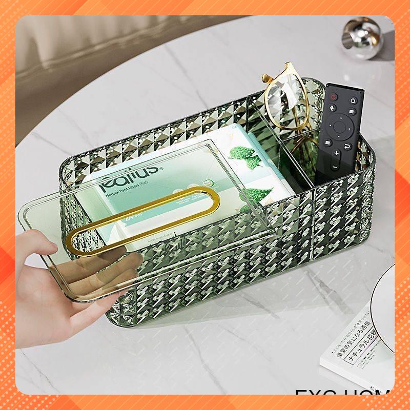 Hộp đựng khăn giấy đa năng kèm khay đựng đồ