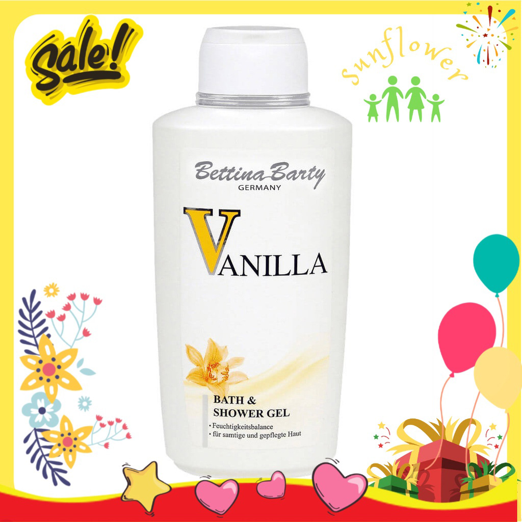 Sữa tắm nước hoa Musk vàng và Vanila của Bettina Barty 500ml của Đức