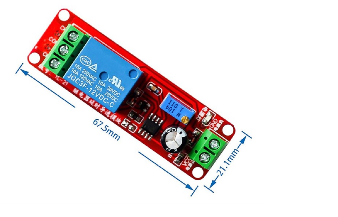 Mạch tạo thời gian trễ Đóng relay NE555