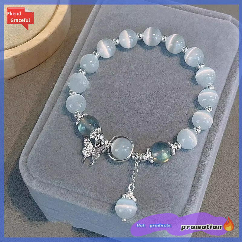 Fkend Fashion Bracelet 8mm Strand Beads Korean Fashion Jewelry for Women Charm Bracelet Hand Decoration Accessories Girls Gift