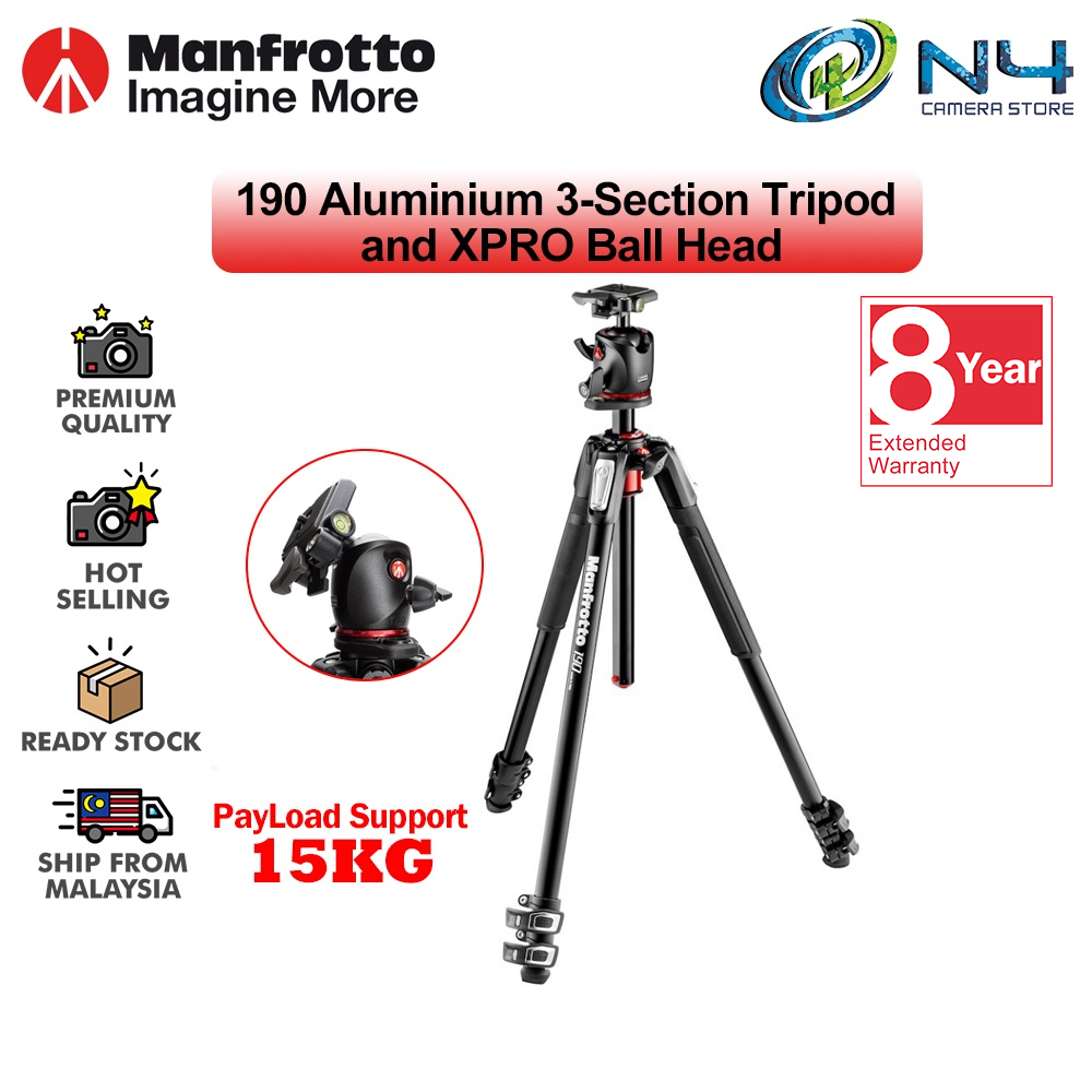 Manfrotto 190 Xpro Manfrotto 190 Go! CF 4-S Kit Ball Head Chính Hãng