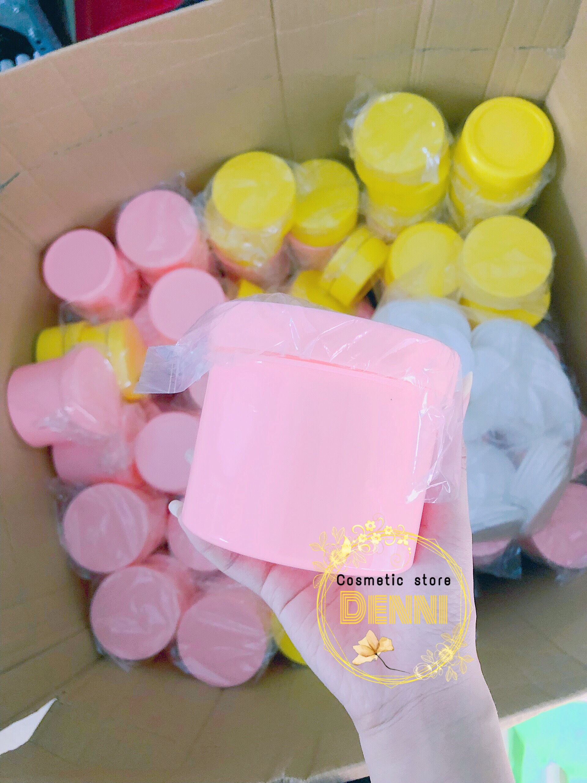 Hủ đựng kem body 500g nhiều màu - hủ nhựa đựng kem body 500g loại dày xịn - mỹ phẩm Denni