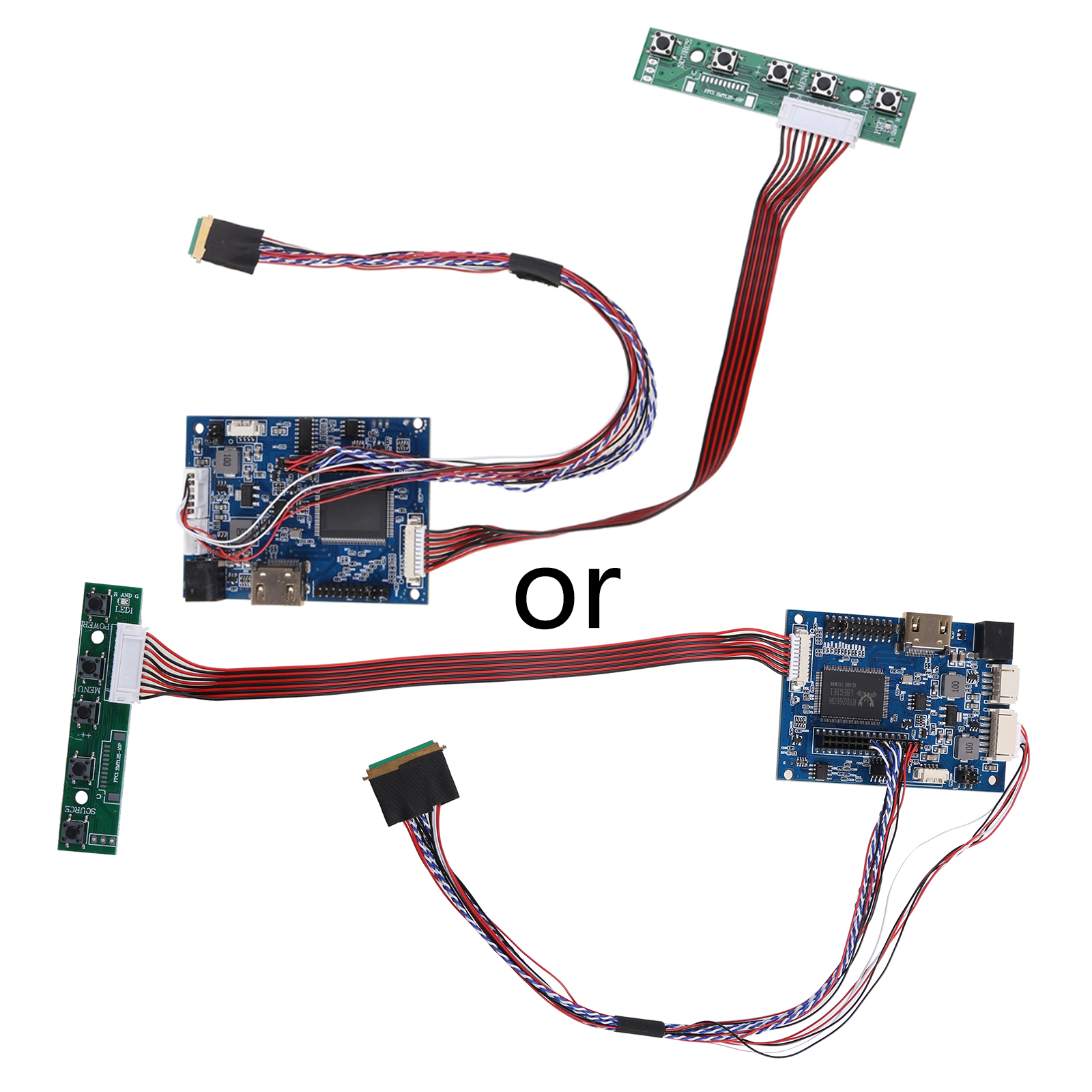 1Set HDMI-compatible Lvds Controller Board 40Pin Cable Kit for Raspberry PI 3 Supports Two-color Led Indicator Display