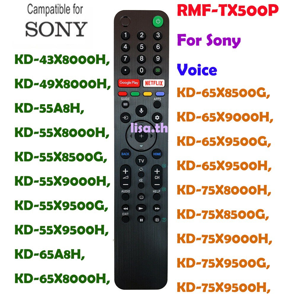 Điều khiển từ xa bằng giọng nói rmf-tx500p cho tv sony 4k kd-65x9500g rm-tx500u kd-43x8000h kd-49x8000h, kd-55a8h, kd-55x8000h, kd-55 x 850g / kd-50d00d00000