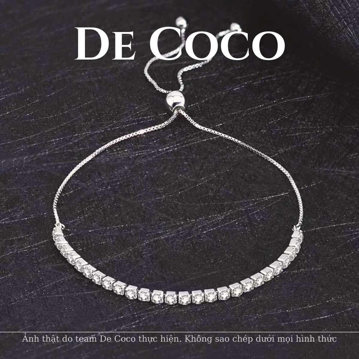 Vòng tay dây rút đính đá Maya De Coco