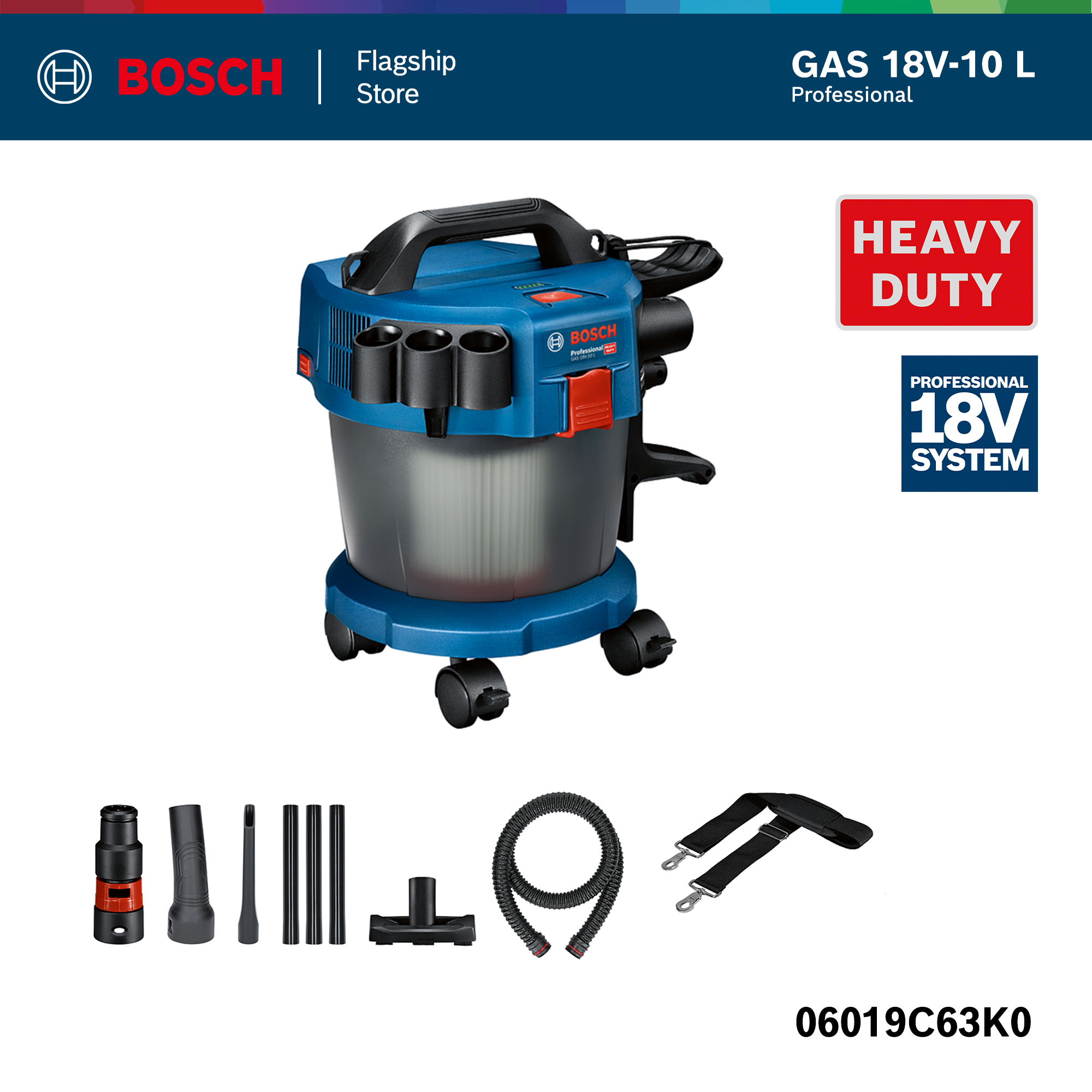 BOSCH GAS 18V10L Cordless Wet & Dry Vacuum Cleaner (BARE UNIT