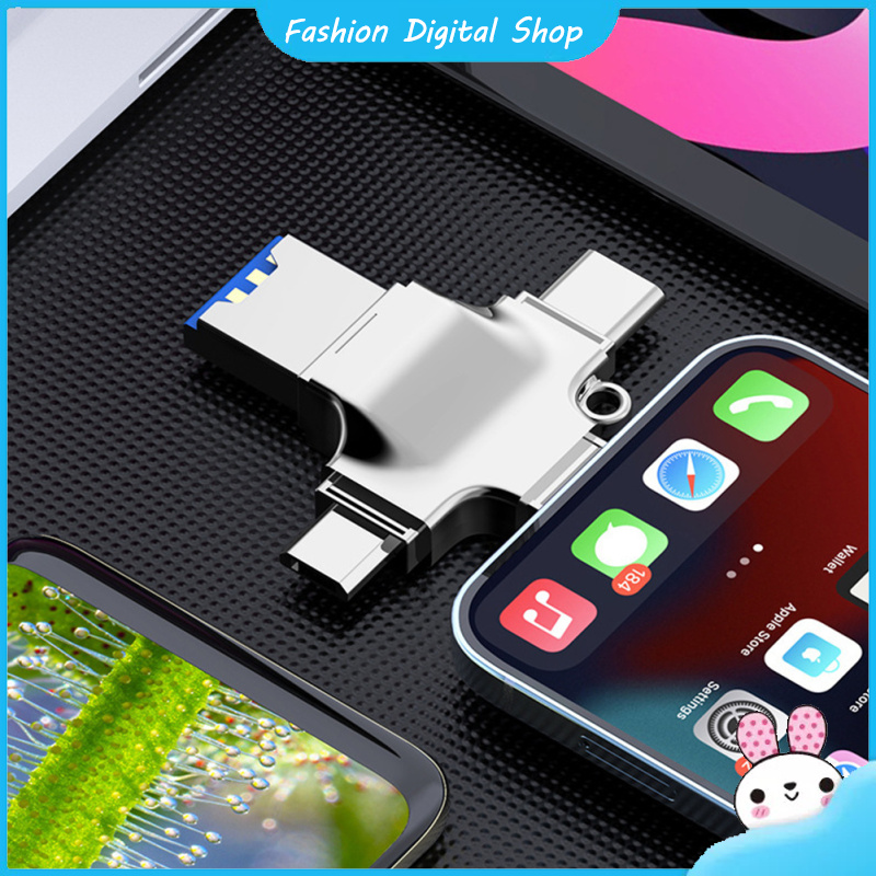 4 In 1 Card Reader Micro Card Adapter Usb 3.0 Micro Sd To Usb Card Reader Otg Adapter Compatible For Iphone