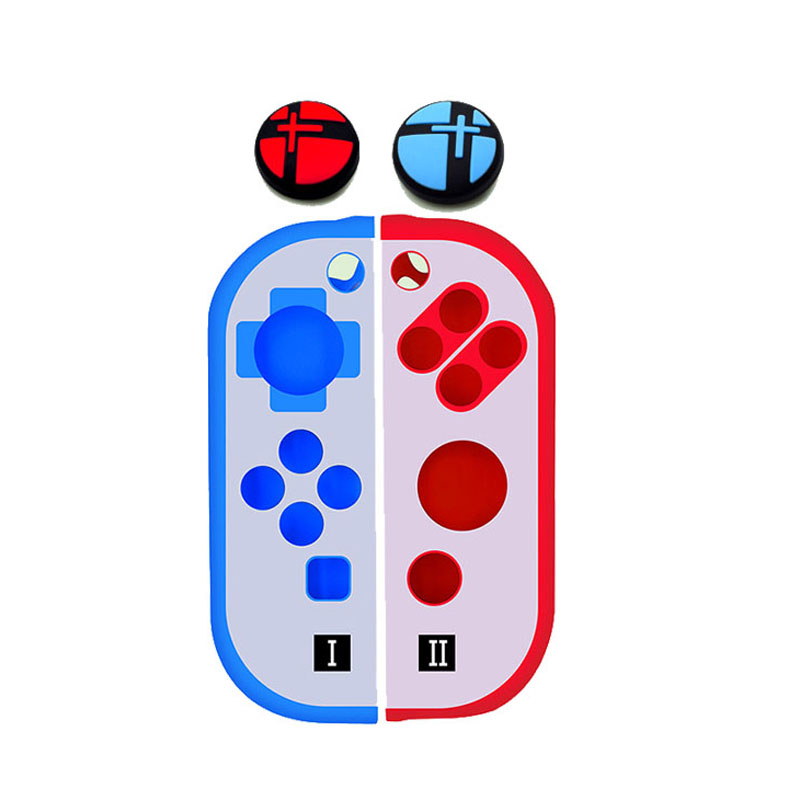 【Latest Style】 Silicone Soft Case with Thumb Grip for Nintendo Switch OLED Joy-Con Controller Protection.