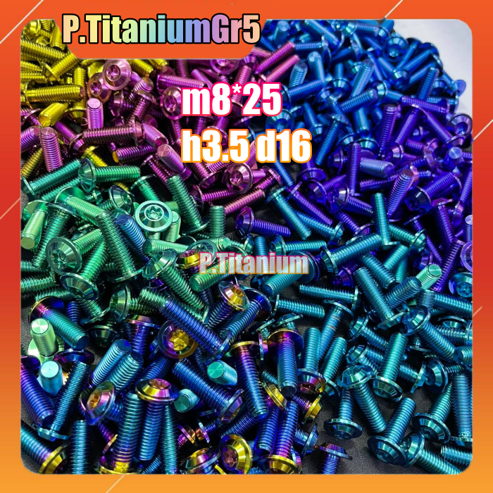 1 con ốc đĩa 8li25 mỏng Titan GR5 cao cấp