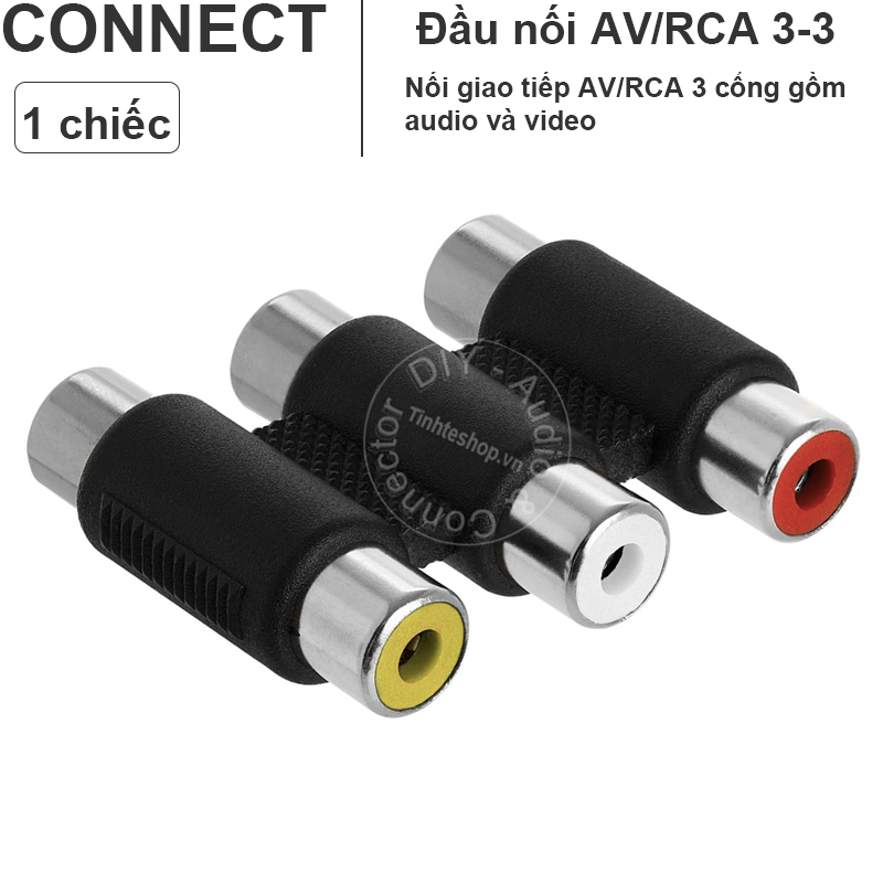 Audio video gender female 3-3 - AV/RCA connector gender (1PCS)