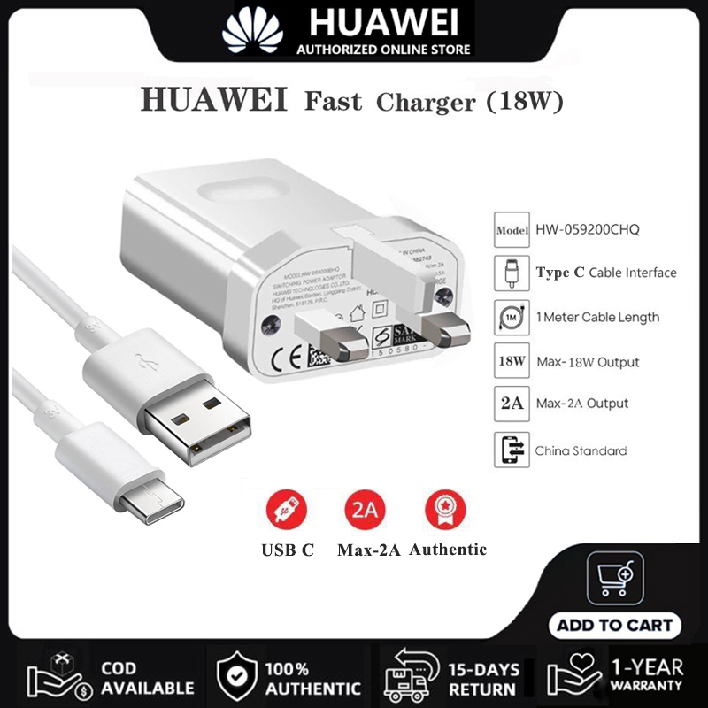 Charger for Huawei P30 Pro/P 30 Pro Charger Original Adapter Like Wall  Charger | Mobile Charger | Fast Charger | Android USB Charger with 1 Meter  USB