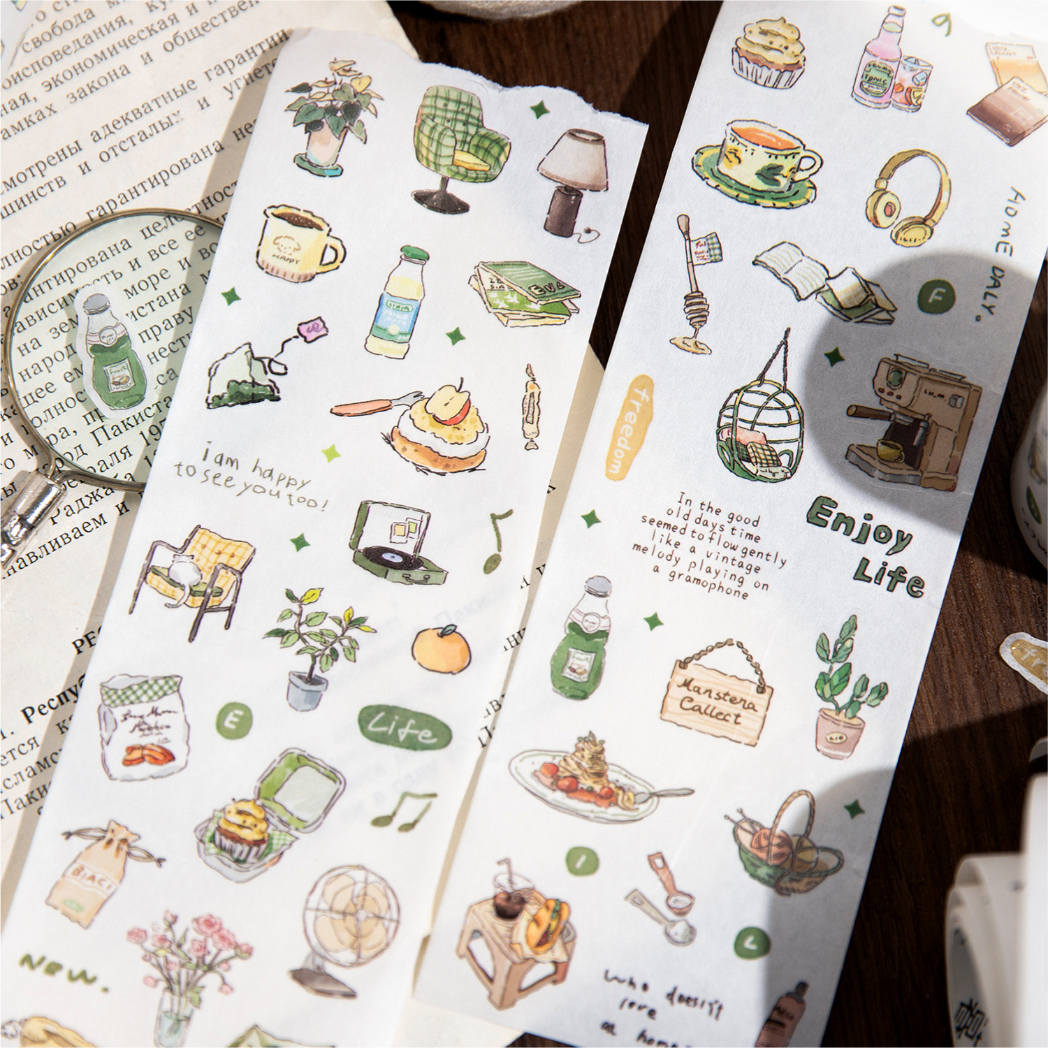 Die-Cut Washi Tape Mini Life for Scrapbook Decor & Reusable Journal for ...