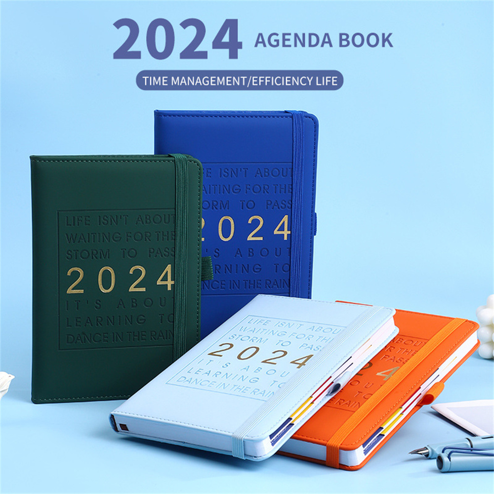 2024 Notebook 365 Days Schedule Organizer 2024 Notebook Diary Journal Planner 365 Days Schedule Organizer Portable Notepad Budget Book A5 Agenda Student Accessories Stationery