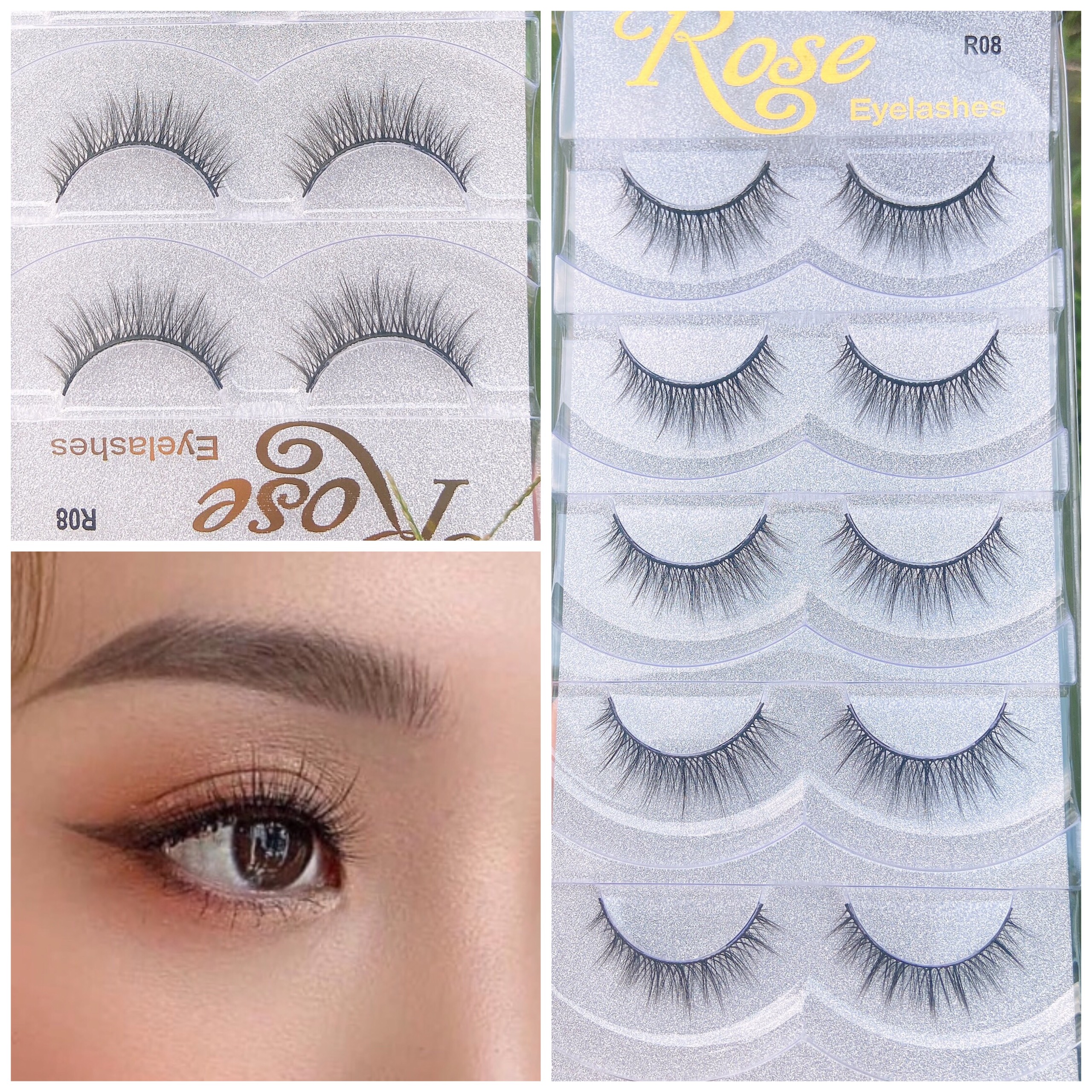 Lông Mi Gỉa Cao Cấp 5 CẶP " Rose" Nhiều Mã