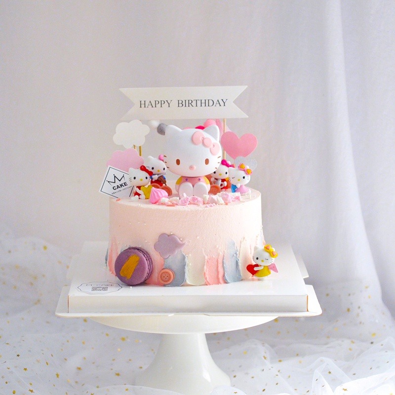 Que Cắm Trang Trí Bánh Kem Hình Hello Kitty