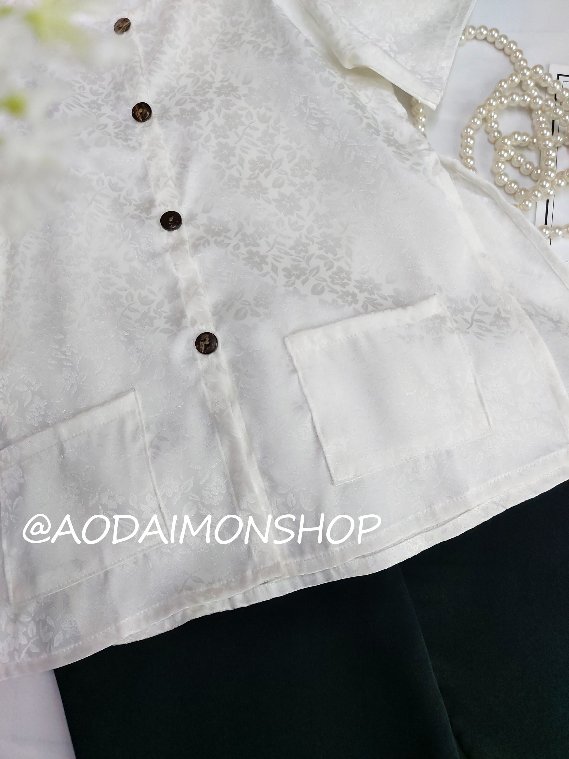 Set Áo Bà Ba Bé Gái Gấm Tơ Như Trà