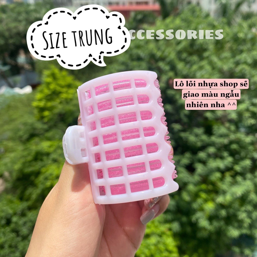 Lô cuốn tóc tự dính có kẹp chắc chắn