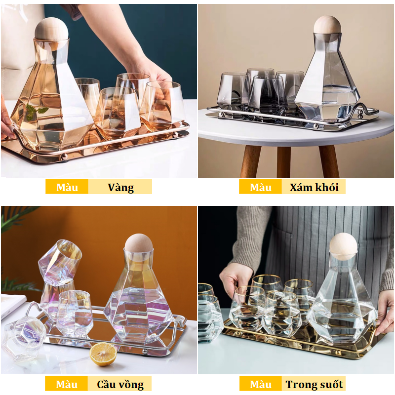 Bộ bình nước thủy tinh chịu nhiệt - 1.3L