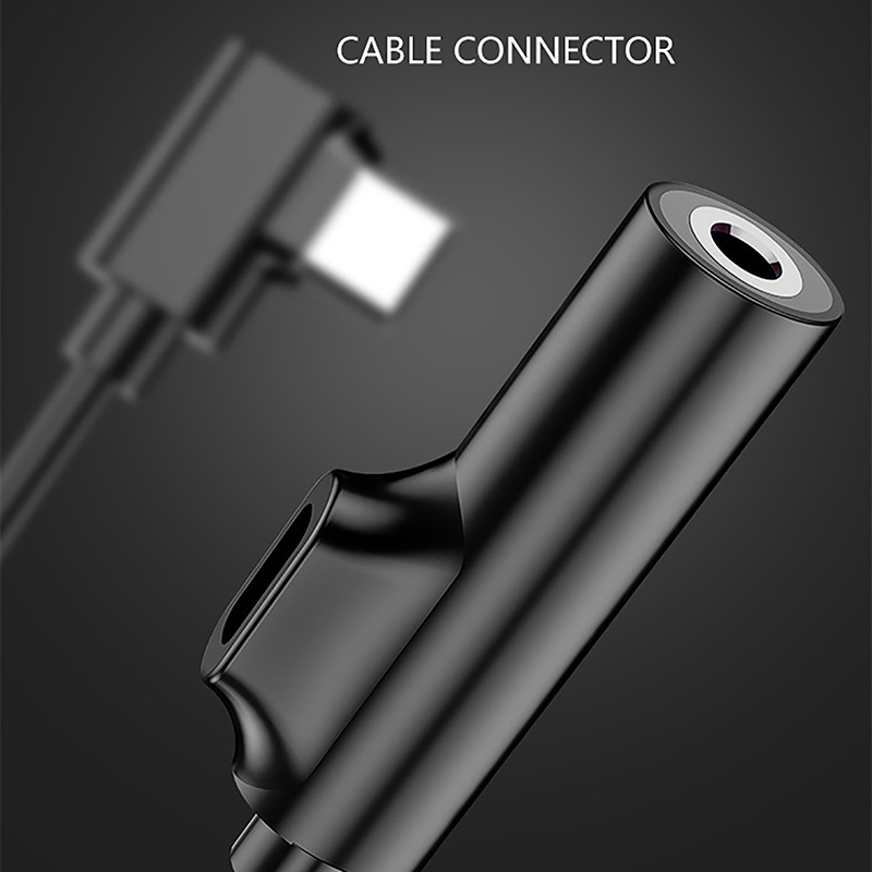USB C DAC Adapter 2 In 1 Type C To 3.5 Earphone Adapter Audio Type-c To ...