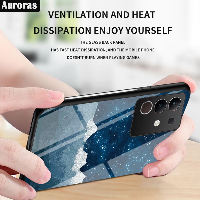 For%20VIVO%20T4X%20Phone%20Case%20Tempered%20Glass%20Protector%20Rainbow%20Gradient%20Fantasy%20Starry%20Glass%20Colorful%20Cover%20for%20Vivo%20T4X%205G%20Cover%20Casing%20HP%20-%20Image%203