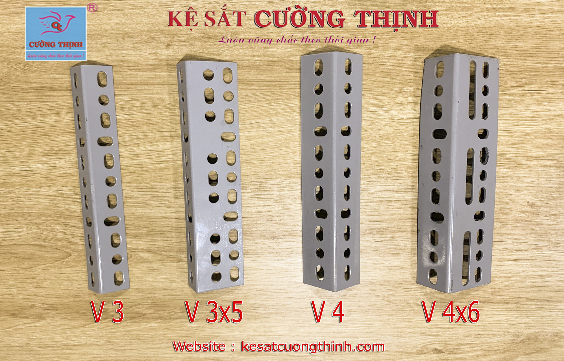 SẮT V LỖ ( V3 dài 1m, dày 1,6mm ) - Lắp ráp kệ sắt đa năng, Sắt V lỗ, Làm Kệ sắt
