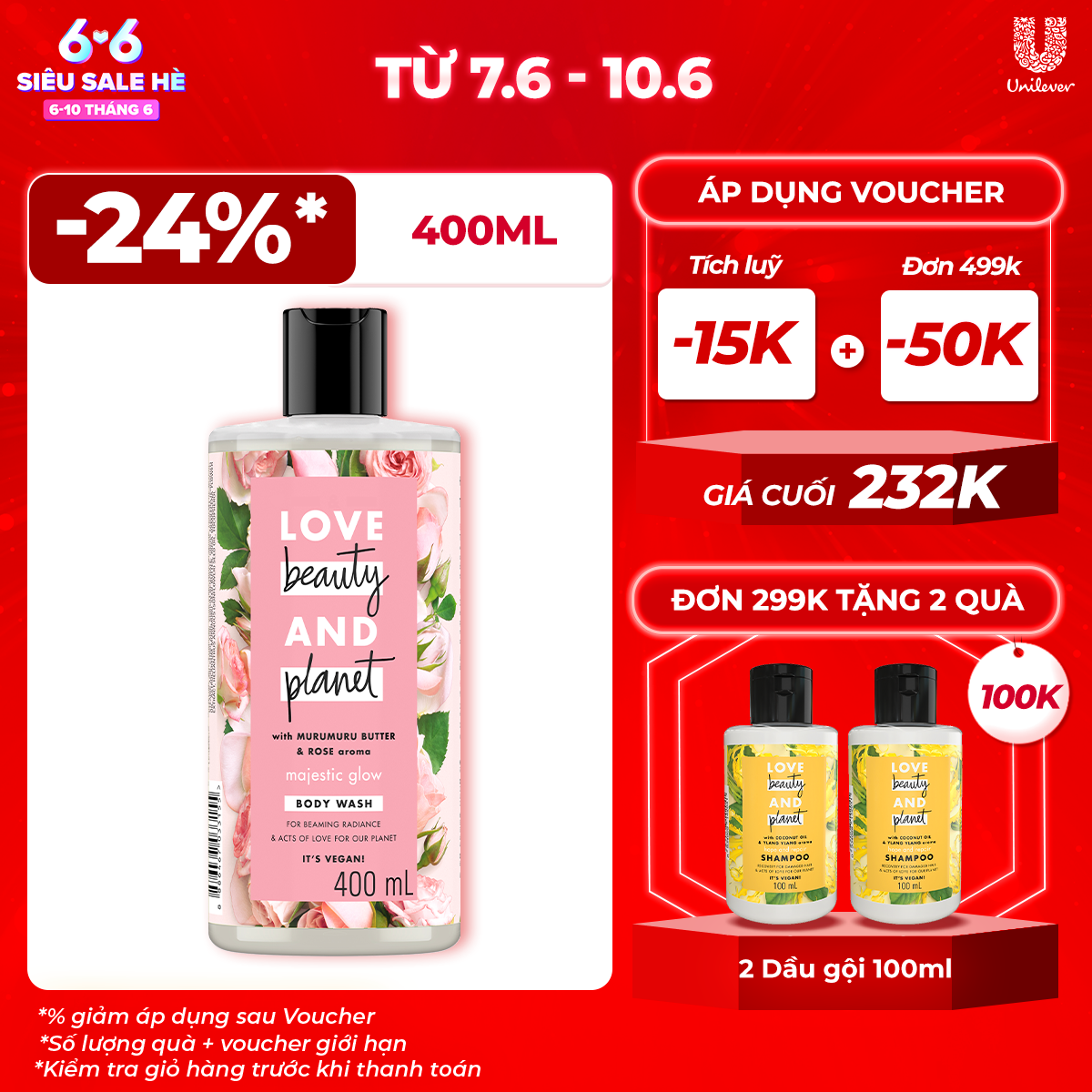 Sữa Tắm Love Beauty & Planet Majestic Glow Làm Sáng Da Dưỡng Ẩm Từ Thiên Nhiên 100% Tinh Dầu Hoa Hồng Bulgaria 400Ml