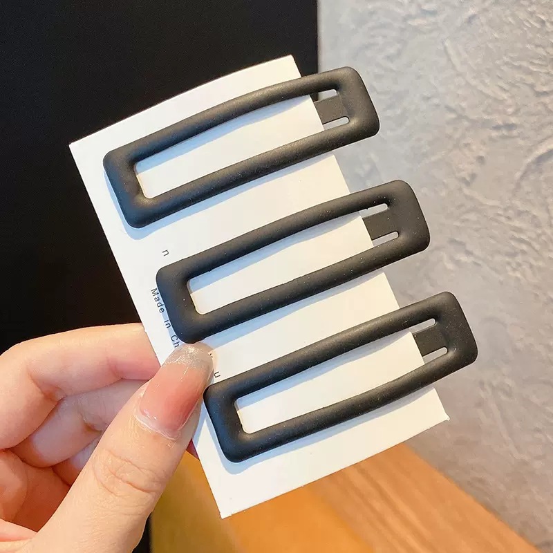 Geometric Square Color hair clips korean style set