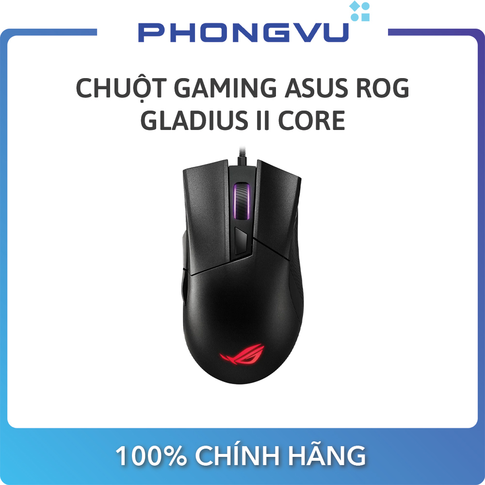 Chuột gaming Asus ROG Gladius II Core (Đen) - Bảo hành 24 tháng
