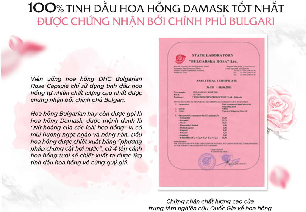 VIÊN UỐNG DẦU HOA HỒNG THƠM CƠ THỂ DHC (GÓI DÙNG 30 NGÀY)